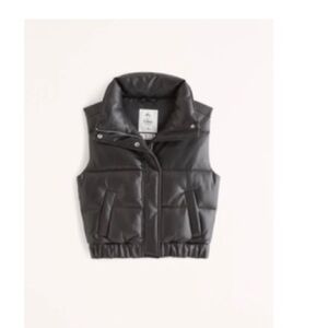 Abercrombie & Fitch Black Puffer Vest